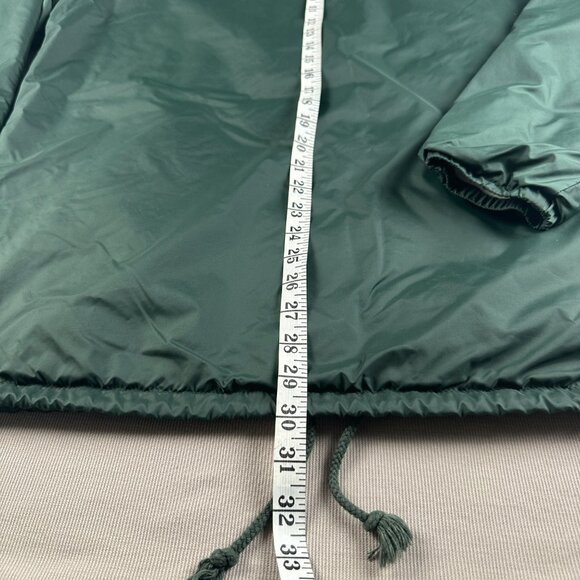 Vans Riley Men's XL Green Windbreaker Hooded Snap Button Coach Fleece Jacket - Picture 11 of 11